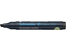 Permanent marker SCHNEIDER Maxx 250, varf tesit 2+7mm - negru