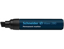 Permanent marker SCHNEIDER Maxx 280, varf tesit 4+12mm - negru