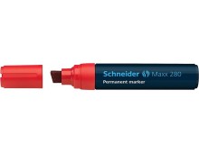 Permanent marker SCHNEIDER Maxx 280, varf tesit 4+12mm - rosu