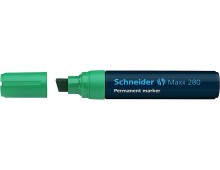 Permanent marker SCHNEIDER Maxx 280, varf tesit 4+12mm - verde