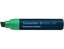 Permanent marker SCHNEIDER Maxx 280, varf tesit 4+12mm - verde