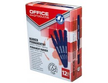 Permanent marker, varf rotund 1-3mm, corp plastic, Office Products - albastru