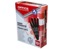 Permanent marker, varf rotund 1-3mm, corp plastic, Office Products - negru