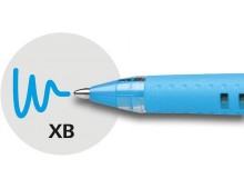 Pix SCHNEIDER Slider Basic XB, rubber grip, varf 1.4mm - scriere bleu