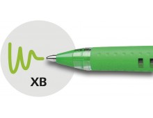 Pix SCHNEIDER Slider Basic XB, rubber grip, varf 1.4mm - scriere verde