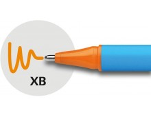 Pix SCHNEIDER Slider Edge XB, rubber grip, varf 1.4mm - scriere portocaliu