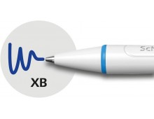 Pix SCHNEIDER Slider Xite XB, clema metalica, corp alb, accesorii bleu - scriere albastra