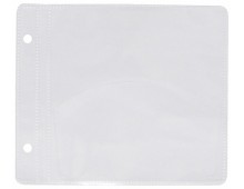 Plic plastic PP pentru CD/DVD, cu perforatii, 10 buc/set, Office Products - transparent