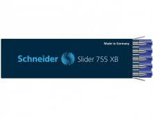 Rezerva metalica SCHNEIDER Slider 755XB, pentru pix Rave, Reload, Contrast, Memo, Pulse - albastru