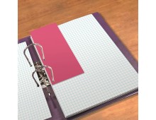 Separatoare carton pentru biblioraft, 190g/mp, 105 x 240 mm, 60/set, OXFORD Duo - roz