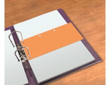 Separatoare carton pentru biblioraft, 190g/mp, 105 x 240 mm, 60/set, OXFORD Duo - orange