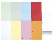 Separatoare carton pentru biblioraft, 190 g/mp, 105 x 235mm, 100/set, DONAU Duo - roz pal