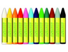 Set ALPINO Crea + TEXTILE - creioane cerate, 12 culori/set