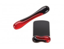 Mouse Pad Kensington Duo Gel, cu suport ergonomic pentru incheietura mainii, cu gel, rosu/negru