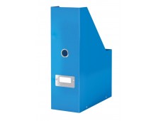 Suport vertical LEITZ WOW Click & Store, pentru documente, carton laminat, A4, albastru