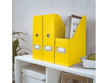 Suport vertical LEITZ WOW Click & Store, pentru documente, carton laminat, A4, galben