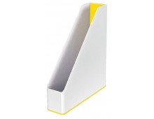 Suport vertical LEITZ WOW, pentru documente, PS, A4, culori duale, alb-galben