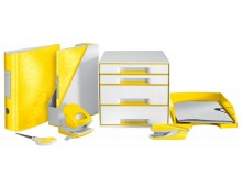 Suport vertical LEITZ WOW, pentru documente, PS, A4, culori duale, alb-galben