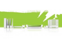 Suport vertical LEITZ WOW, pentru documente, PS, A4, culori duale, alb-verde