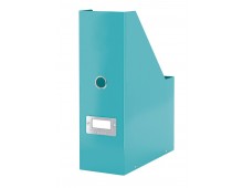 Suport vertical LEITZ WOW Click & Store, pentru documente, carton laminat, A4, turcoaz