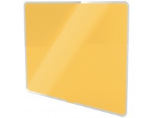 Tabla LEITZ Cosy, sticla, magnetica, 60x40 cm, marker inclus, galben chihlimbar