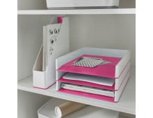 Tavita documente Leitz WOW, PS, A4, culori duale, alb-roz