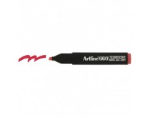 Textmarker ARTLINE 660, varf tesit 1.0-4.0mm - rosu fluorescent