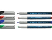 Universal non-permanent marker SCHNEIDER Maxx 223 F, varf 0.7mm, 4 culori/set - (N, R, A, V)